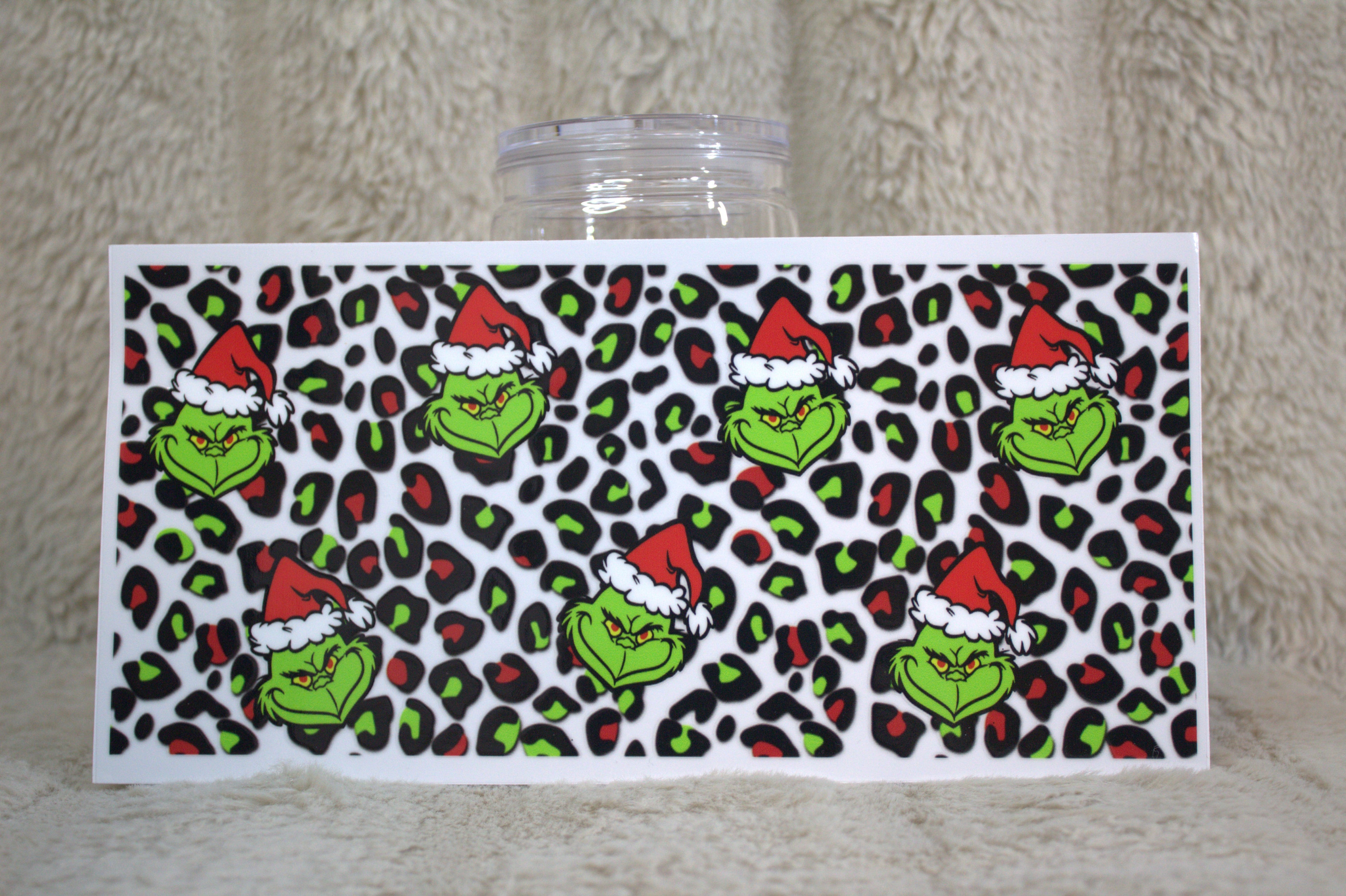 Grinch Animal Print Cup Wrap