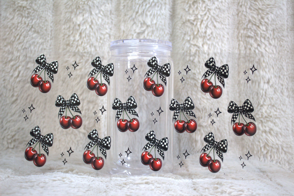 Checkered Cherries Cup Wrap