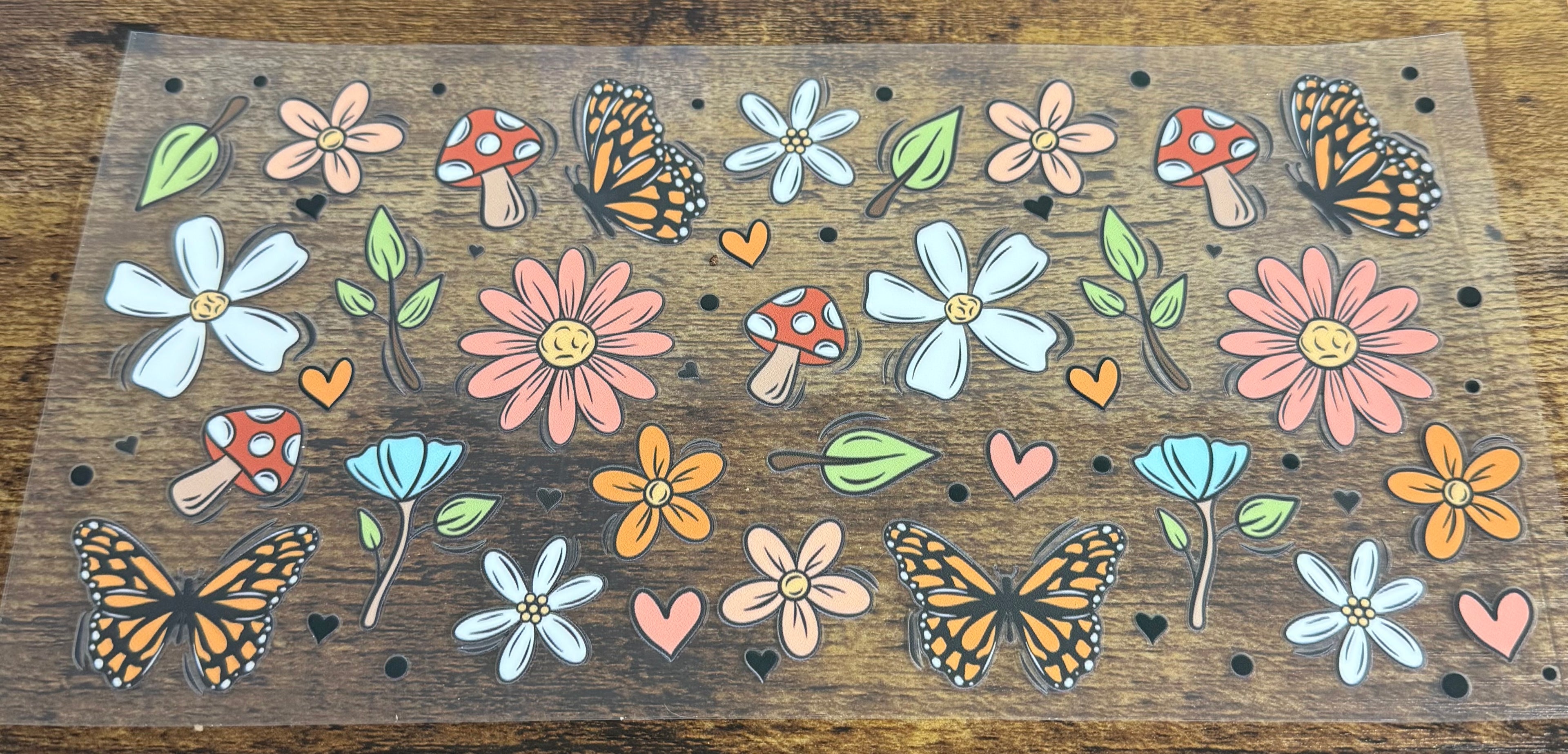 Floral butterfly mushrooms