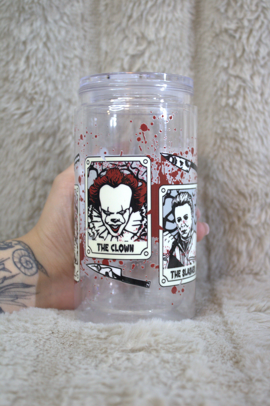 Horror Movie Character Taro Card Cup Wrap